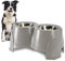 PETGARD Futterstation für Hunde - Edelstahl Napf-Set - Fressnapf - Premium Hunde-Bar - Futter-Bar 61 x 35 x 28 cm - Futternapf 2 x 1500 ml