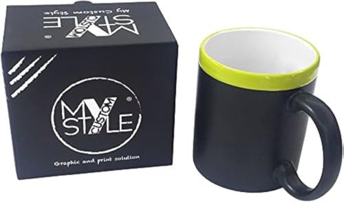 My Custom Style Tazza Lavagna Ceramica Ardesia Bordo Verde + gessetto