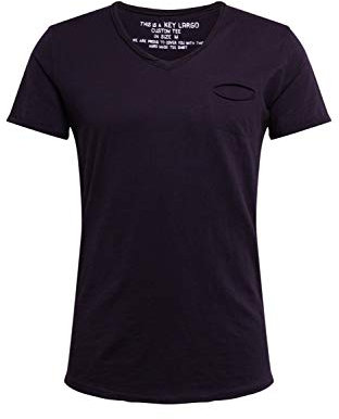 KEY LARGO Herren Soda New V-neck T Shirt, Black (1100), S EU
