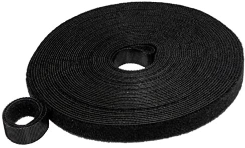 Lumonic Klettband/Klettverschluss beidseitig 12,5mm breit, 10m lang - Die Seiten bestehen aus Haken & Flausch - Beliebig kürzbar & Starker Klett-Eff