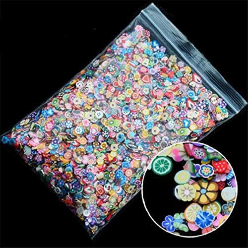 Fruit Fimo Slices, 1000pcs Colorful 5mm 3D Polymer Clay Nail Art Decoration for Slime,DIY Crafts