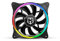 Nox Hummer X-FAN -NXHUMMERXFAN- Ventilador PC 120 mm, doble anillo LED ARGB Rainbow, ultra silencioso con pads goma antivibración, gran flujo de aire, 3 pines, color negro