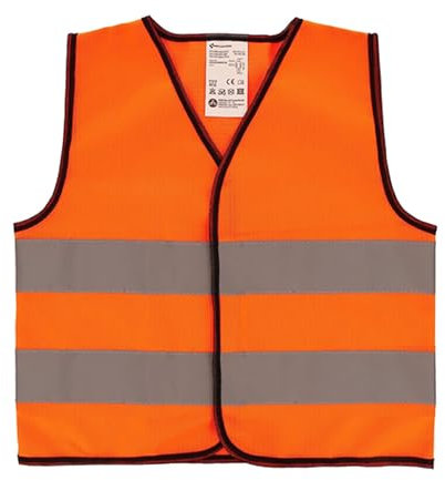 First Aid Only Kinder Warnweste 3-4 Jahre Orange | Kinderwarnweste Größe 98/104 | TÜV-geprüfte Sicherheitsweste für Auto, Fahrrad, Schulweg | Reflektorweste in Signal-Orange | P-191913 ORANGE 00