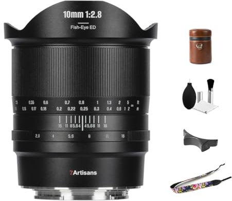 7artisans Obiettivo F2.8 II Fisheye Full Frame da 10 mm per fotocamera Nikon Z Mount Ultra grandangolare Grande apertura Messa a fuoco manuale Obiettivo della fotocamera Z6 Z7 Z8 Z9 z6ii ZFC