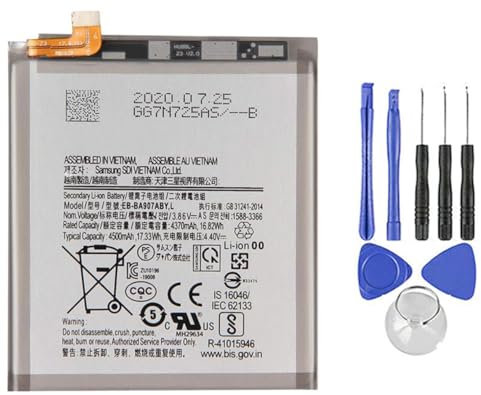 Batteria pila compatibile per samsung galaxy s10 lite sm-G770 eb-ba907aby 4500mah, incluso kit montaggio batteria