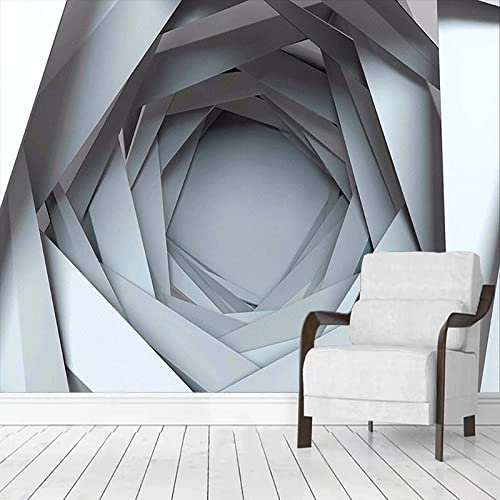 XTSWallpaper Blanc Espace Créativité 140X70Cm Papier Peint Photo 3D Optique Trompe L Oeil | Déco Mural Tableaux Muraux Photo Mural Décor Motif Poster Géant Stickers Muraux Optique Fond Effet