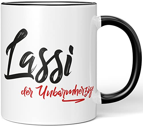 JUNIWORDS Tasse, Lassi, der Unbarmherzige, Schwarz (5257780)