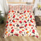 Feuerwehrwagen Bettbezug Set,Kinder Cartoon Feuerwehrauto Druck Bettwäsche Set,Jungen Teens Feuerwehrmänner Feuerwehrausrüstung Fahrzeuge Tröster Abdeckung Moderne Orange Rot Quilt Cover S Größe