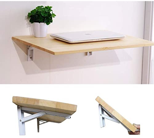 Mesa Plegable de Pared para Cocina y Escritorio - Montada en La Pared, Ahorro de Espacio, 17 Tamaños Disponibles