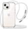 JETech Crossbody Case for iPhone 14 6.1-Inch with Adjustable Lanyard Strap, Clear Transparent Anti-Yellowing Shockproof Protective Phone Cover with Neck Cord (Starlight)