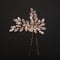 Teyglen Crystal Wedding Hair Pins Rose Gold Rhinestone Bridal Hair Clip Pin Flower Crystal Hair Piece Hair Accessories Jewelry for Women (Rose gold)