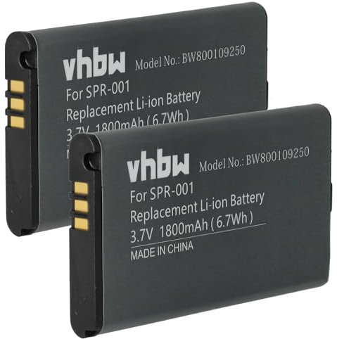 vhbw 2X Akku kompatibel mit Nintendo 3DS LL, 3DS XL, DS XL 2015, New 3DS XL Spielekonsole (1800 mAh, 3,7 V, Li-Ion)