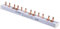 4P 63A, 12 modules, 4 pôles quadripolaires, Peigne de raccordement pour appareils DIN, longueur 22,5 cm, extrémité de connexion pour unités et tableaux électriques