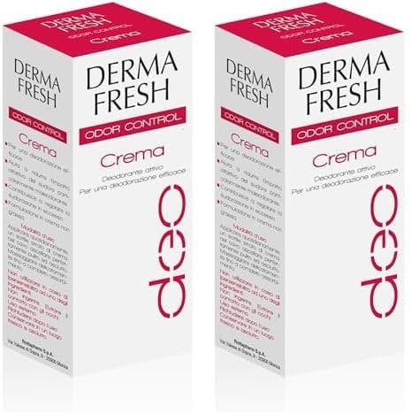 Dermafresh Odor Control, Deodorante Attivo in Crema, Antiodore, 30 ml (Confezione da 2)