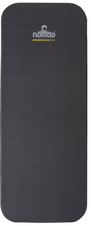 NOMAD® Dreamzone XW 10.0 Schlafmatte | Selbstaufblasend | 198x68 | Dicke 10 cm | Extra Breit | Dunkelgrau | 1-Personen-Luftbett | Einfaches Aufblasen und Entleeren | Inklusive Hülle