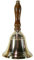 wattkiste Tischglocke aus Messing antik 17 cm