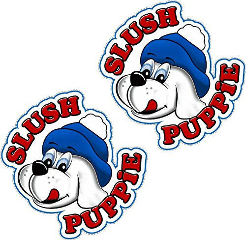 2 x Slush Puppie Aufkleber – Welpen-Aufkleber für Catering, Eis, Transporter, Café (SS10017)