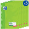 OXFORD 100105678 Lot de 5 Etuis de copies doubles A4 petits carreaux 5 x 5