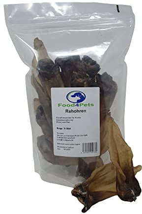 Food4Pets Rehohren Hundeleckerli 15 Stück – Natürlicher Kausnack im wiederverschließbaren Beutel, ideal zur Zahnpflege und Belohnung für Hunde