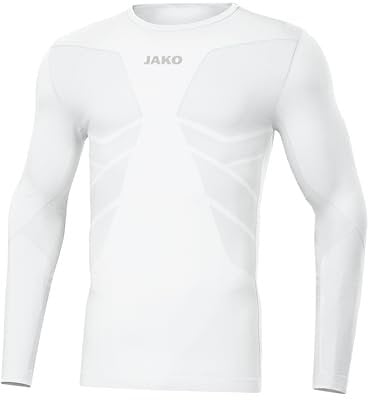JAKO Comfort 2.0 Langarm Kids Hell Weiss, 140/152 Kinder