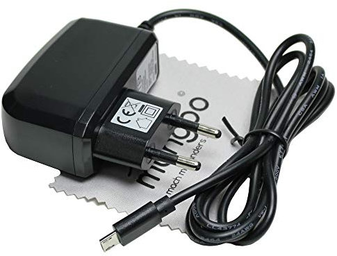 mungoo mach mal anders ... Cargador para Tablet BQ Aquaris E10, Aquaris M10, Edison 3, Edison 3 Mini Micro USB, Cable de Carga, Cargador de Red 2 A, OTB, con paño de Limpieza de Pantalla