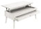 HOGAR24 ES - Alice - Mesa Centro Elevable Cajón Deslizante Madera Maciza Color Blanco, Pata Cónica
