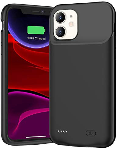 Sesyomr Battery Case for iPhone 11, Upgraded 7000mAh Slim Portable Protective Charging case Compatible with iPhone 11 (6.1 inch) Rechargeable Battery Pack Charger Case (Black)