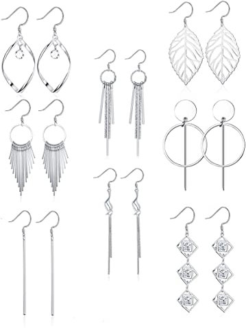 YADOCA 8 Paare Anhänger Ohrringe für Damen Mädchen Fransen Quaste Ohrringe Retro Boho Ohrringe Set Lang Mode Schmuck