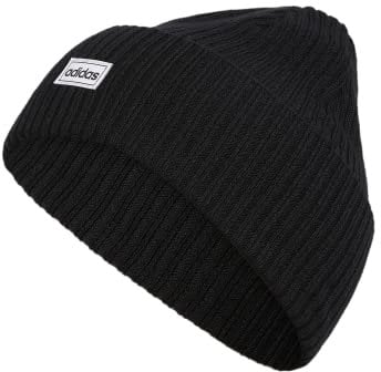 adidas Women's 4 Inch Cuff Fold Beanie, Black/White F22, One Size