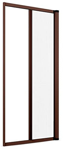 Decorspace Zanzariera a rullo Laterale per porte e finestre adattabile su misura in kit Fai da te (150 X h 250 cm, Marrone)