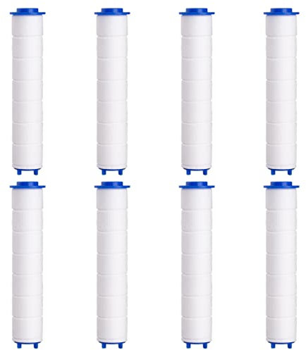 VEGCOO Filtre Pommeau de Douche,8 Pcs Filtre Douche en Coton PP de Douchette Anti-calcaire Amovible pour Douchette (95mm)