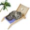 PETKARAY Strandkorb Katzenhängematte, erhöhte Katzenbetten für Indoor-Katzen, originelle gemütliche Katzenliege mit Sisal-Kratzer und Spielzeugball