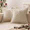 MIULEE 2er Set Kordsamt Kissenbezüge Samtkissen Weich Dekokissen Dekorativ Kissenbezug Modern Kissenhülle Sofakissen Zierkissen Couchkissen für Wohnzimmer Schlafzimmer Creme 45x45 cm