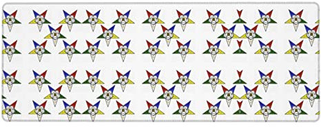 KIDINN Tapis de souris antidérapant pour bureau ou jeu Motif étoiles orientales