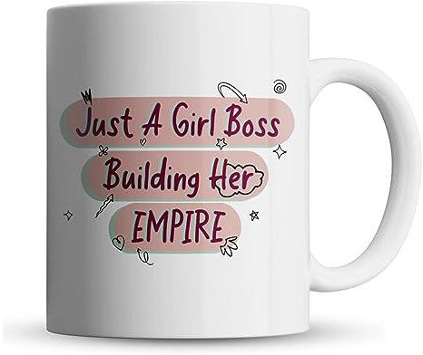 Inky Penguin - Girl Boss Building Empire - Small Business Owner, Entrepreneur Gift Mug, Ceramic, 11fl. oz.
