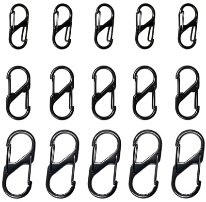 15 stück reißverschluss Schloss,Rucksack Zipper reißverschluss Clip,zeltschloss, diebstahlsicherung,reißverschluss anhänger, karabinerhaken S förmig