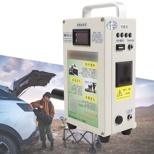 XEEAOFE Generador De Manivela con Tomas De Corriente, Tipo U, Generador Manual, PortáTil, De Emergencia, para Acampar, Uso DoméStico Al Aire Libre, Generador Manual Liviano,220V