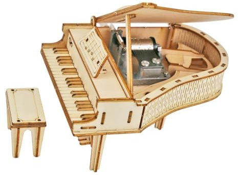 3D Puzzle Aus Holz, Spieluhr Im Klavierdesign, Bausatz für Erwachsene, Modellbau für Hobbys Und Geschenke, Style A