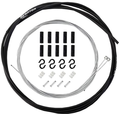 Huoflame Fahrrad Bremszug und Schaltzug Set – ** Universal Bowdenzug Fahrrad Ersatzteile Kit mit Außenhülle und Endkappen – Kompatibel mit Mountainbike Rennrad BMX Faltrad (Bremszug Set)