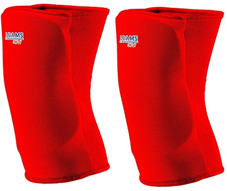 Adams Volleyball-/Basketball-Knieschoner, 1 Paar, scharlachrot, Small
