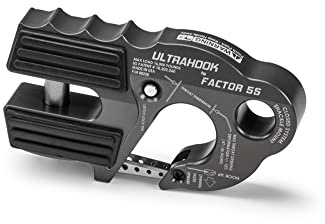 Factor 55 Ultrahook Closed System Shackle Pin Mount, Designed for Steel Cables and Synthetic Ropes - Gray