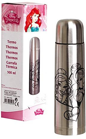 Disney 82597 Princess - Termo (acero inoxidable, 500 ml, 240 x 68 x 68 mm)