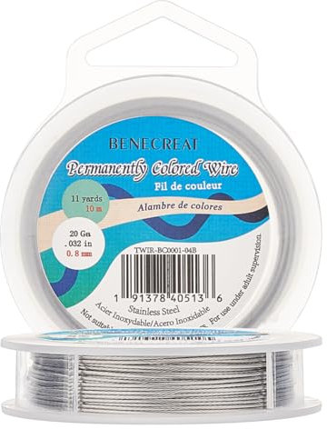 BENECREAT 10m 0.8mm Filo di Acciaio Inossidabile (Grigio) 7 Fili Intrecciati Cavo Metallico Accessori per Artigianato per la Progettazione di Bigiotteria