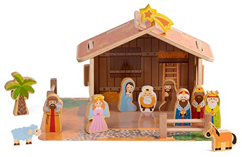 Prime Selection Products Holzkrippe für Kinder, 20-teiliges Set
