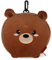 Legami - Reisekissen mit Nachtmaske, Teddy Bear, Zip-Verschluss, platzsparend, Haken für bequemen Transport, kleine Tasche auf der Rückseite, 16 x 16 cm
