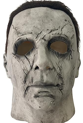 HAORONG Michael Myers Mask Halloween Cosplay Latex Full Head Adult Fancy Costume