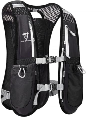 UTOBEST Running Backpacks Leichte Trinkrucksack Funktions Laufweste 5L (schwarz)