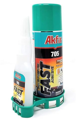 Akfix 50 g 200 ml Colle instantanée extra forte avec activateur CA