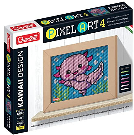 QUERCETTI - 0796 Pixel Art Kawaii Design Axotolt; Steckspiel