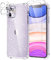 YIRSUR Funda para iPhone 11 Glitter, con 2 Pack Cristal Templado y 2 Pack Protector de Lente de Cámara, Transparente Brillante Carcasa Silicona TPU Airbag Anti-Choque Case